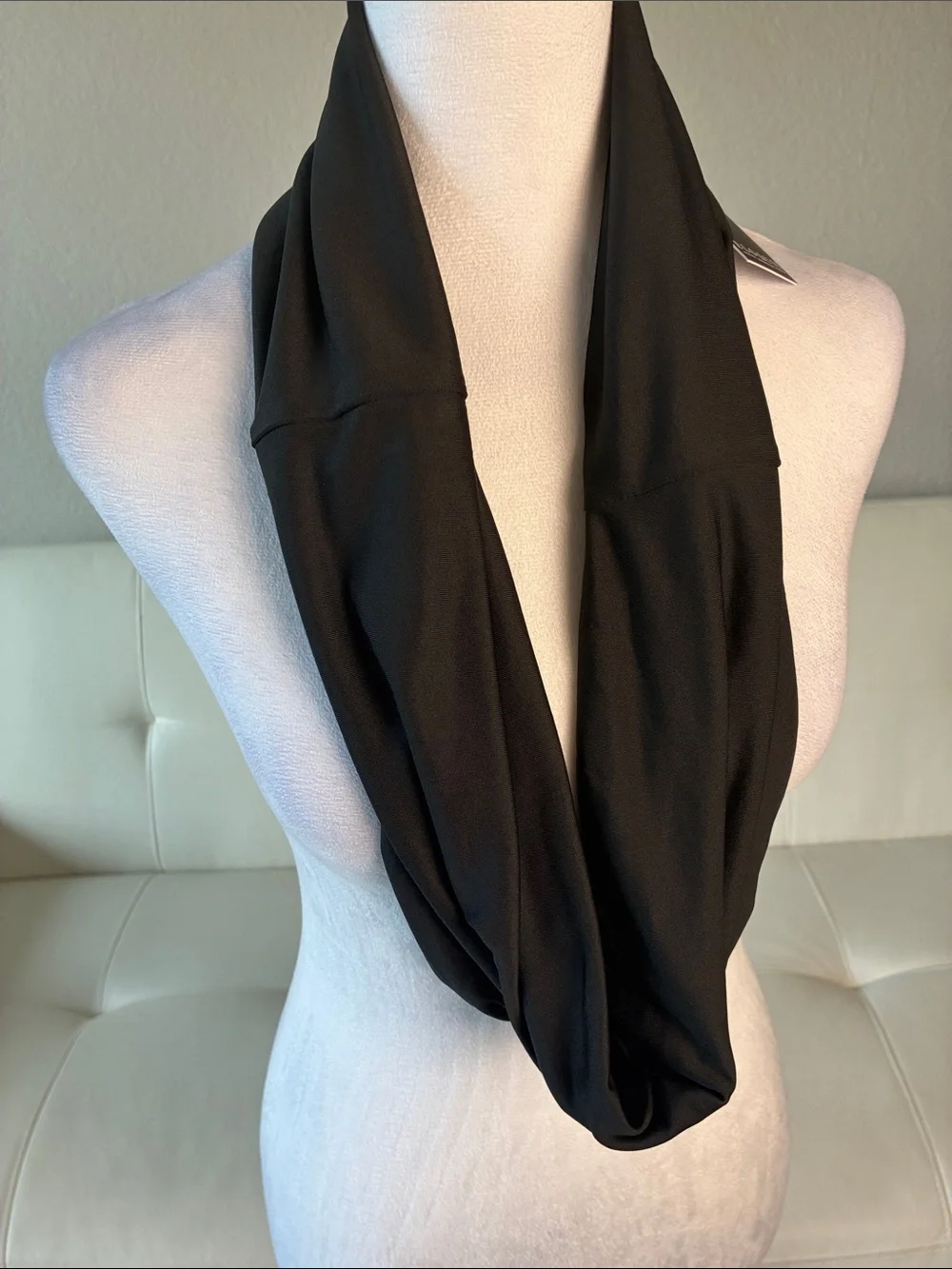 Eloquii Elegant Black Infinity Scarf